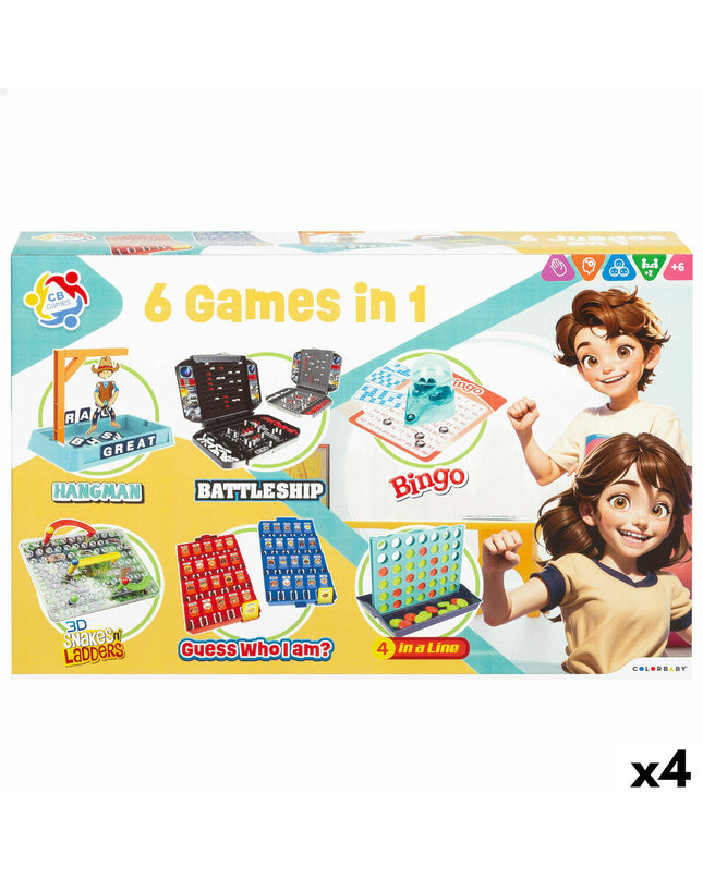 Set of four CB Games board game icons, colorful and playful illustrations for children’s toys and game accessories.