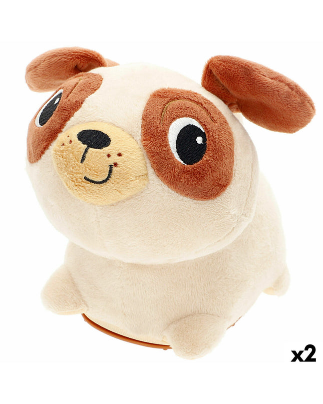 Two Winfun plush moving stuffed toys, soft plastic toys measuring 17x15x13 cm, designed for playful cuddling and sensory fun.