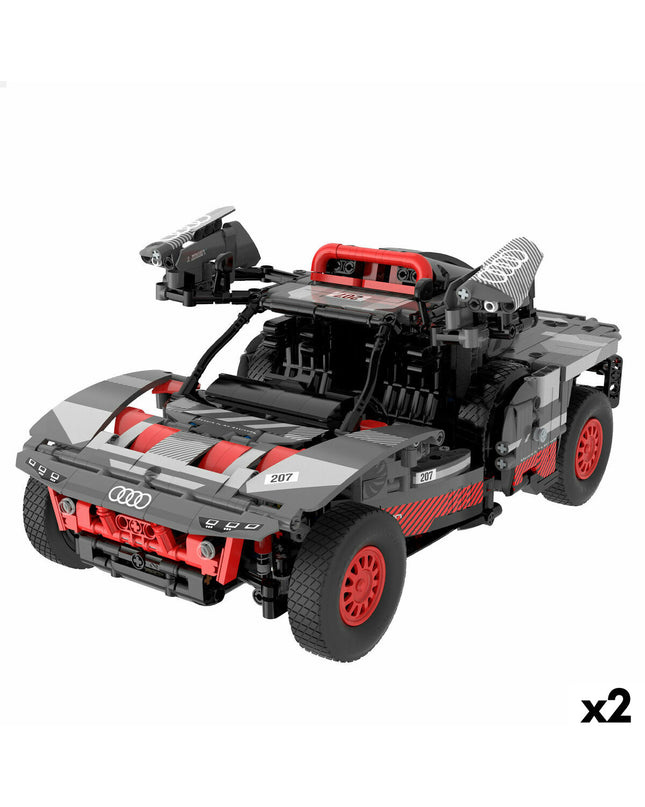 Audi Bouwspel auto toy with 432 parts, featuring colorful plastic pieces and detailed components for creative play and assembly.
