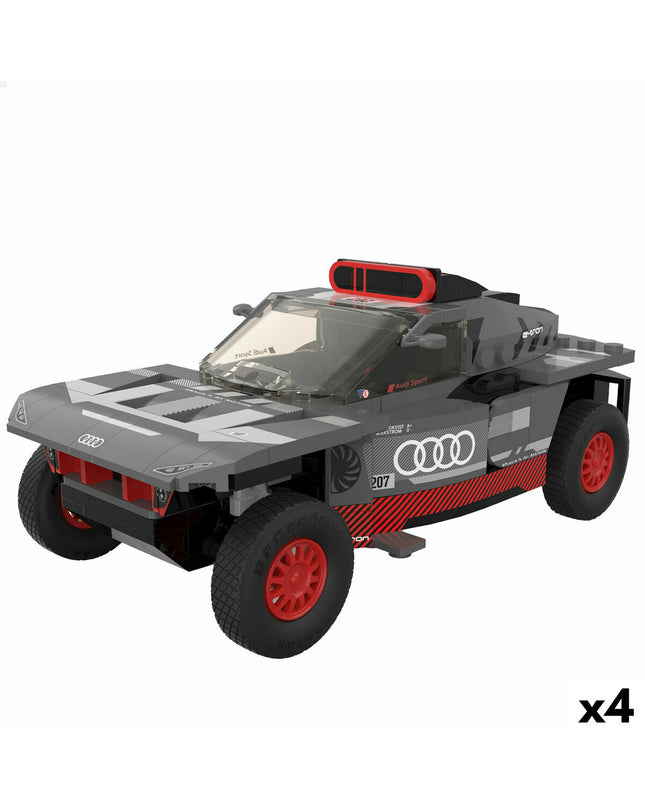 Audi Bouwspel auto with 376 parts, featuring detailed toy car components and colorful building pieces for creative play.