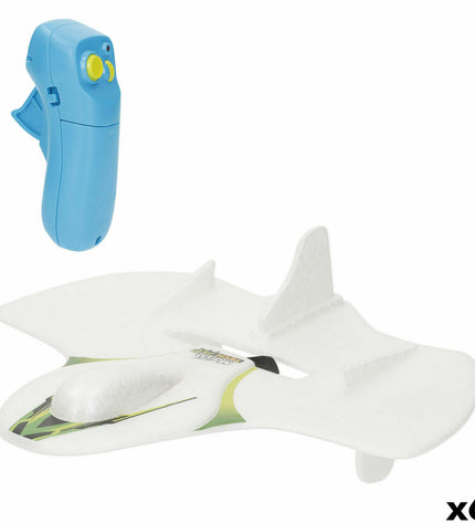 Set of six Maisto remote control toy airplanes, colorful miniature aircraft for children’s play and collection.