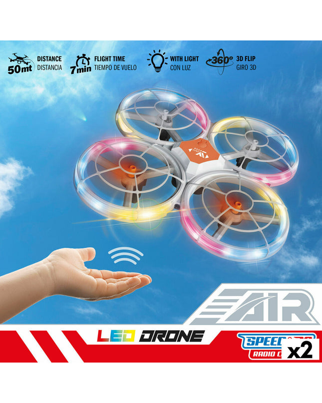 Two Colorbaby remote-controlled helicopters toy vehicles with colorful design, suitable for children, shown in the image.