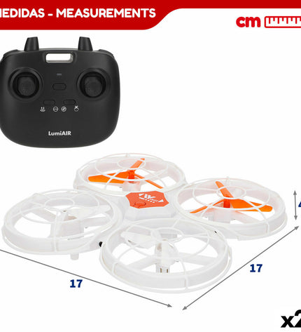 Two Colorbaby remote control helicopters toy vehicles, featuring colorful designs and propellers, on a white background.