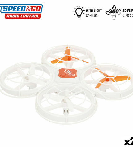 Two Colorbaby remote-controlled helicopters toy vehicles, colorful plastic models for children to play with.