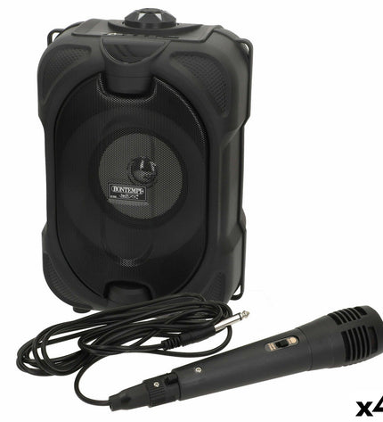 Bontempi electronic toy speakers with karaoke microphones, set of 4 colorful play microphones for kids' entertainment and singing games.