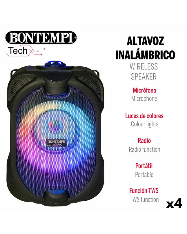Bontempi electronic toy speakers with karaoke microphones, set of 4 for kids' music and play entertainment.