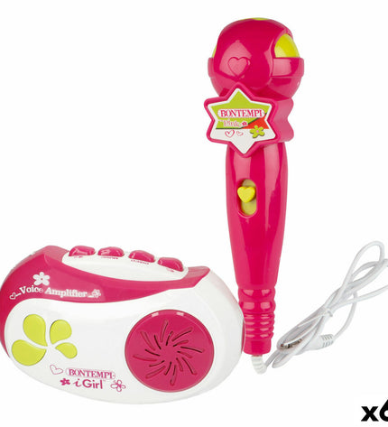 Colorful Bontempi toy microphone for children, designed for play and music activities, with a vibrant, child-friendly appearance.