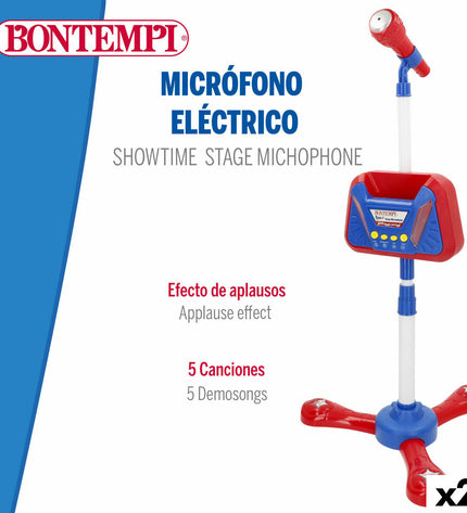 Pair of Bontempi musical toys for babies, colorful and playful, measuring 37 x 105 x 37 cm, designed for young children.