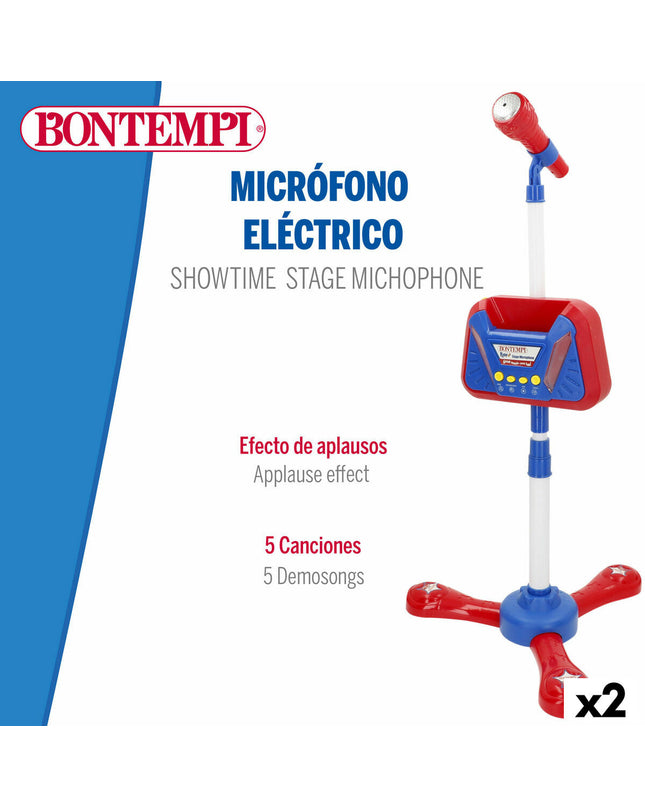Pair of Bontempi musical toys for babies, colorful and playful, measuring 37 x 105 x 37 cm, designed for young children.