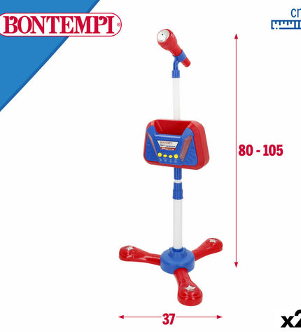 Two Bontempi musical toys for babies, colorful and child-friendly, measuring 37x105x37 cm, designed for young children’s play.