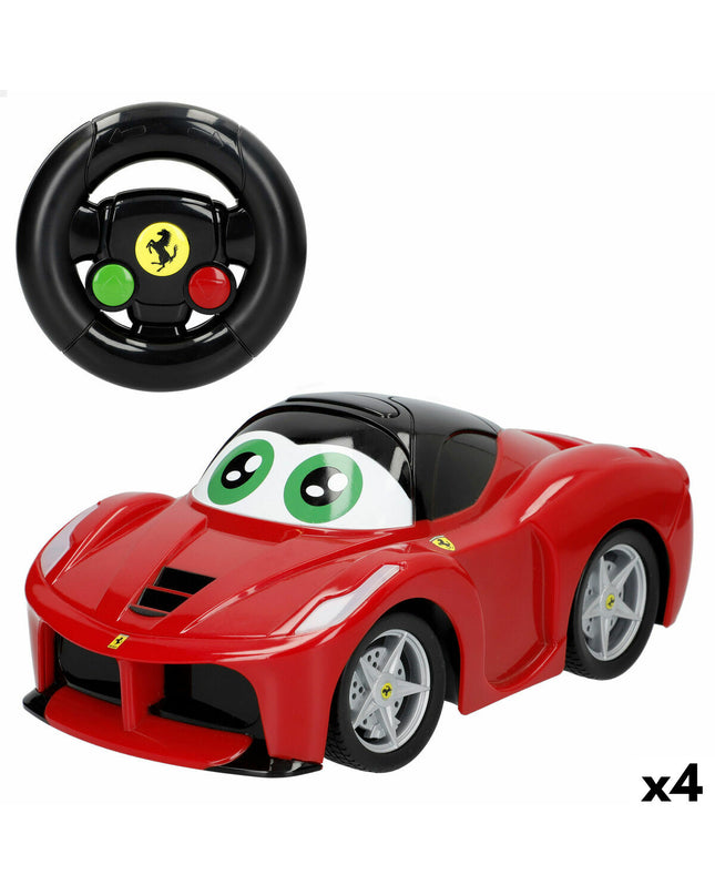 Set of four Ferrari remote control police cars, measuring 21x10x11 cm, featuring detailed toy vehicle designs for kids.