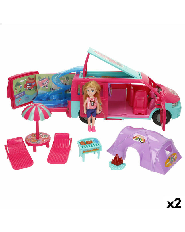 Two BigBuy Kids playsets measuring 35x14x14 cm, designed for toy and action figure play, featuring colorful plastic construction.