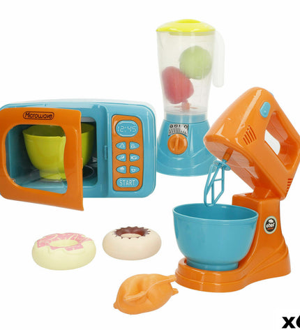 Set of six BigBuy Kids toy kitchen utensils, 20x12x11 cm, for pretend play and imiteerspelletjes in colorful plastic.