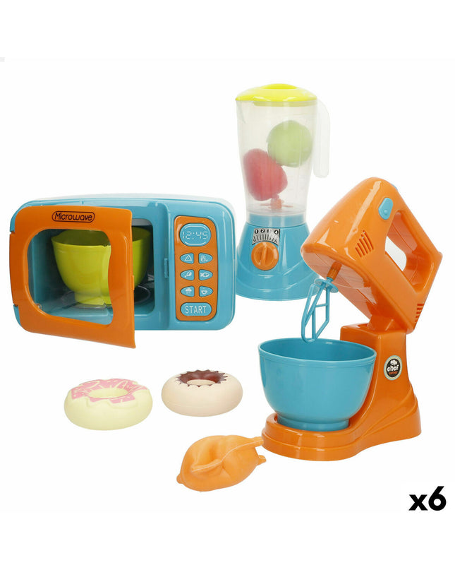Set of six BigBuy Kids toy kitchen utensils, 20x12x11 cm, for pretend play and imiteerspelletjes in colorful plastic.