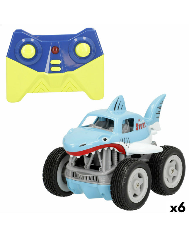 Six remote-controlled police car toys, 13x8x8 cm, from BigBuy Kids, designed for children to play with and enjoy.