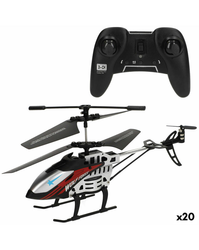 Two Colorbaby remote control helicopters, colorful toy vehicles for kids, designed for play and entertainment.
