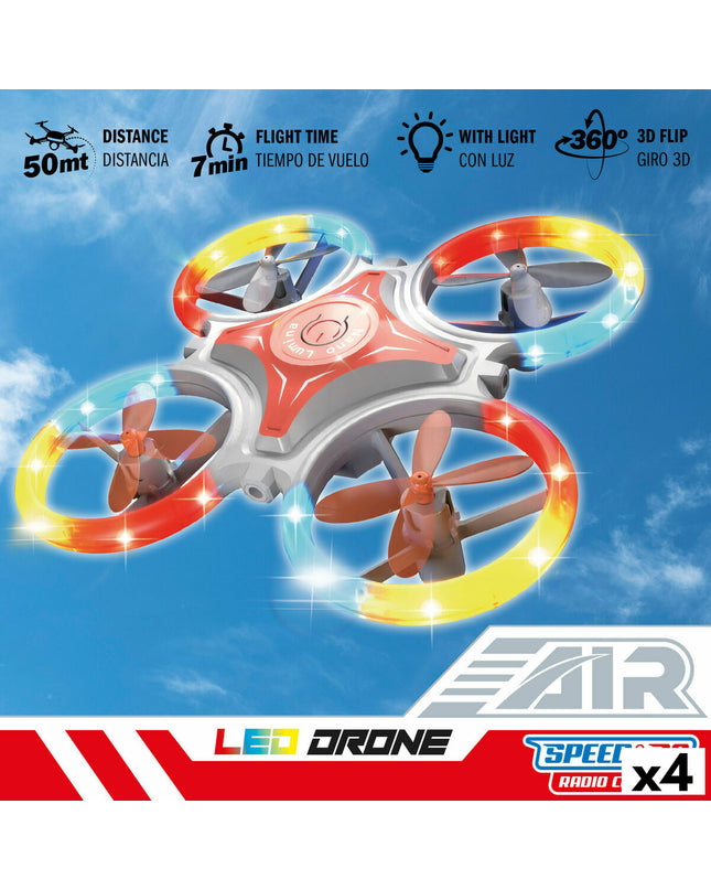 Four Colorbaby remote control helicopters in vibrant colors, designed for children’s toy vehicles and games.