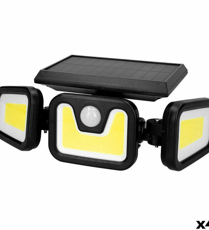 Set of four Aktive solar-powered outdoor garden spotlights, 28x9x12 cm, decorative lighting for outdoor spaces.