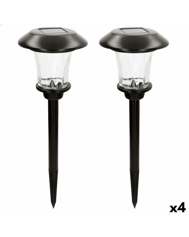 Set of four Aktive outdoor garden decorative solar lamps, 15x49x15 cm, suitable for enhancing outdoor spaces.
