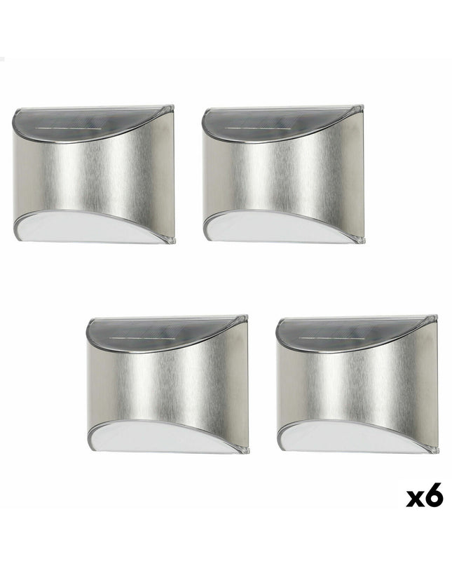 Set of six Aktive solar outdoor garden spotlights, 10 x 8 x 5 cm, decorative lighting for outdoor spaces.