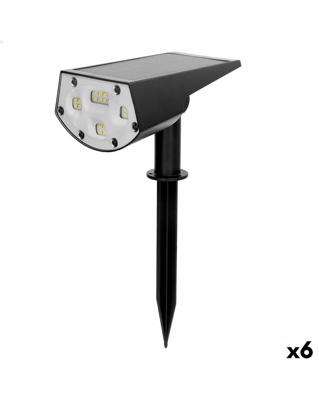 Set of six Aktive outdoor garden solar lanterns, 11x29x15 cm, decorative lighting for outdoor spaces.