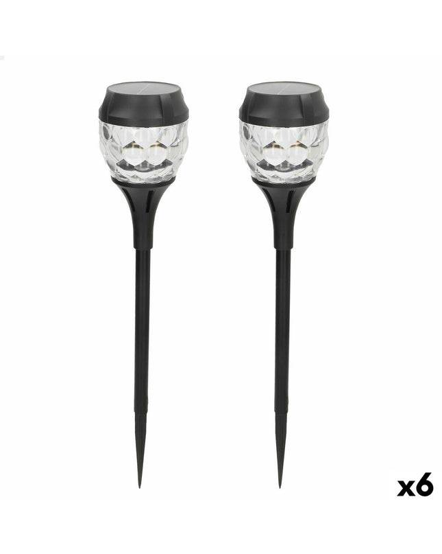 Set of six Aktive outdoor garden decorative solar lamps, 9x40x9 cm each, for outdoor lighting and garden decor.