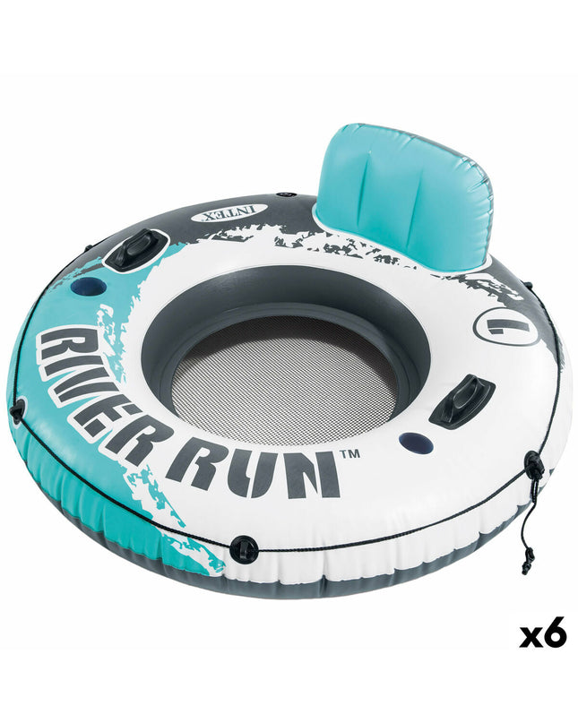Set of six yellow inflatable Citroen boat toys by Intex, 135x55x135 cm, for outdoor fun and water games.