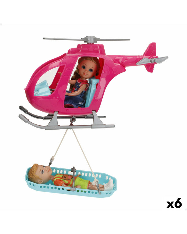 Colorful playset with six toy figures, measuring 24x15x9 cm, from BigBuy Kids, part of their doll and action figure collection.