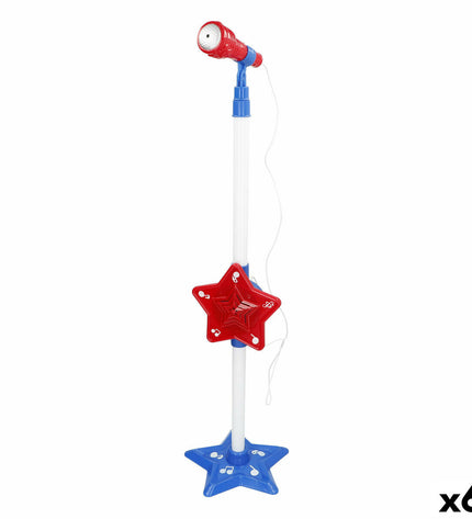 Set of six Bontempi musical toys for babies, colorful wooden instruments measuring 21x105x21 cm, designed for young children.