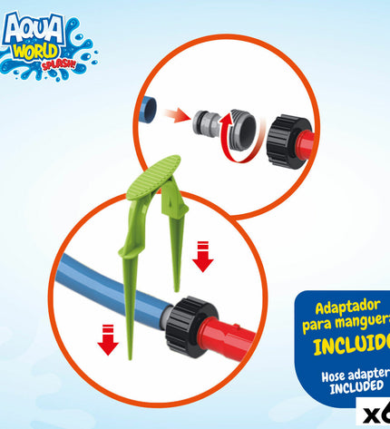 Colorbaby plastic water sprinkler toy, 25x16x9 cm, for outdoor play, colorful and suitable for children’s water games.