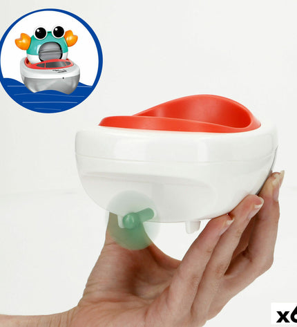 Six colorful bath toys from Colorbaby, measuring 16x6.5x9 cm, designed for children's bath and pretend play.