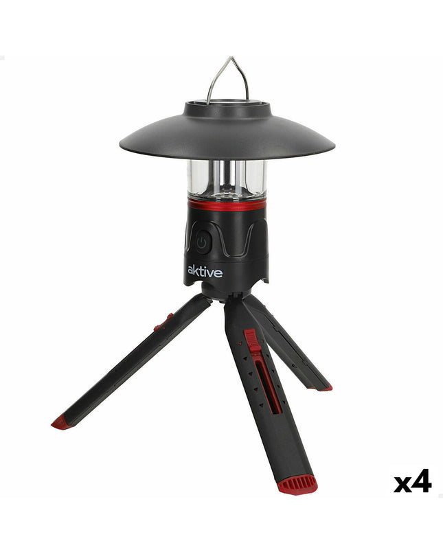 Set of four Aktive plastic outdoor garden decorative lights with icons, perfect for illuminating outdoor spaces.