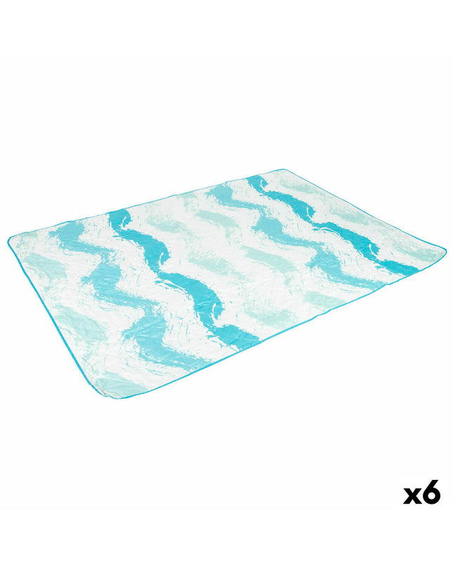 Set of six Aktive PEVA beach towels, 200 x 150 cm, featuring colorful striped patterns, ideal for home and bathroom use.