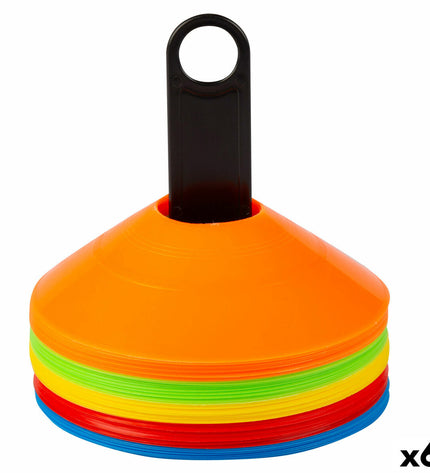 Aktive Kegels Aktive sports and outdoor football icon, showing six active footballs for sports and outdoor activities.