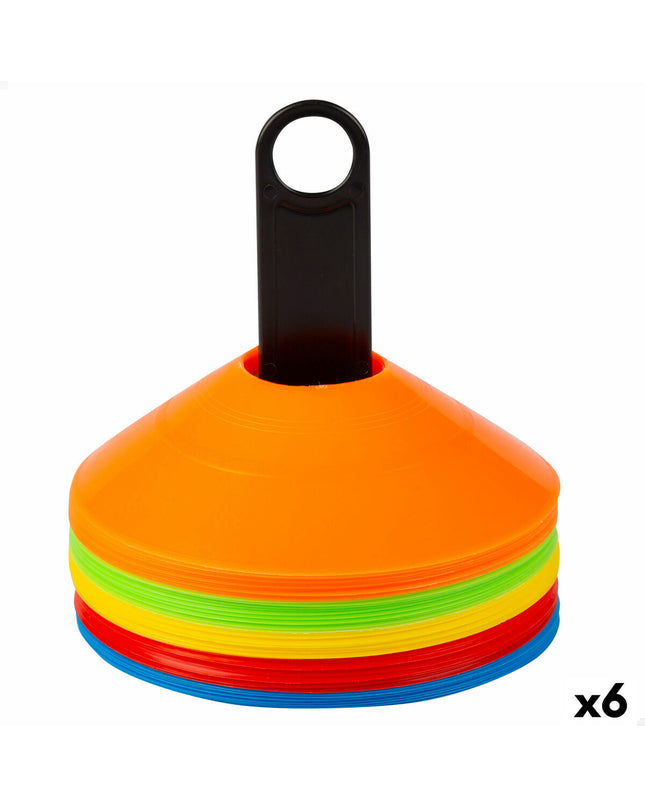 Aktive Kegels Aktive sports and outdoor football icon, showing six active footballs for sports and outdoor activities.