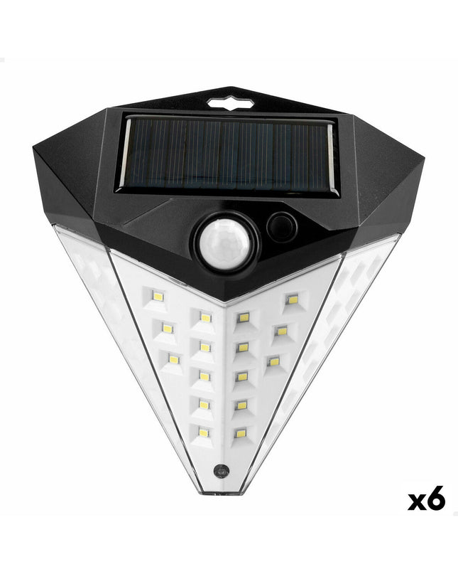 Set of six Aktive outdoor garden decorative solar lanterns, 15x15x7 cm, suitable for outdoor lighting and garden decor.