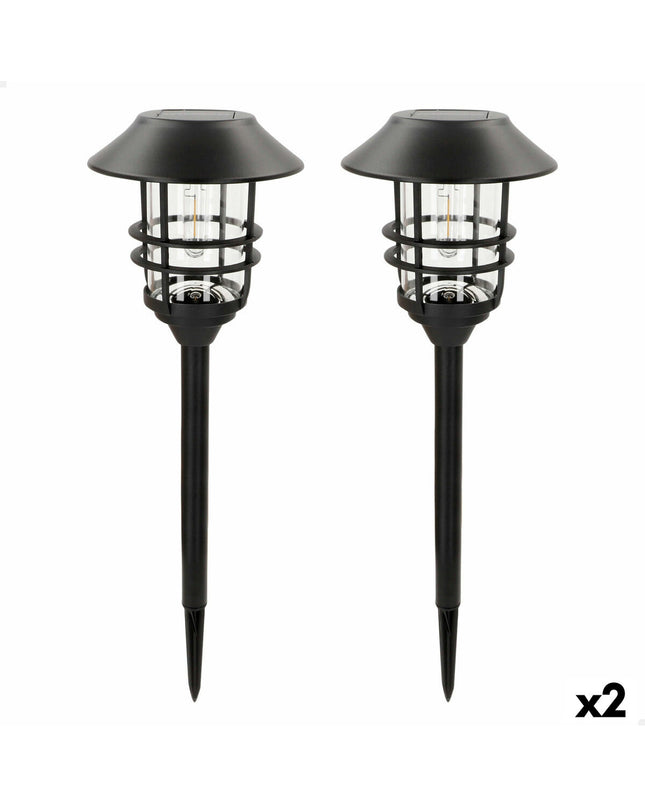 Pair of Aktive outdoor garden lanterns, 17x58x17 cm, decorative lighting for outdoor spaces with modern design.