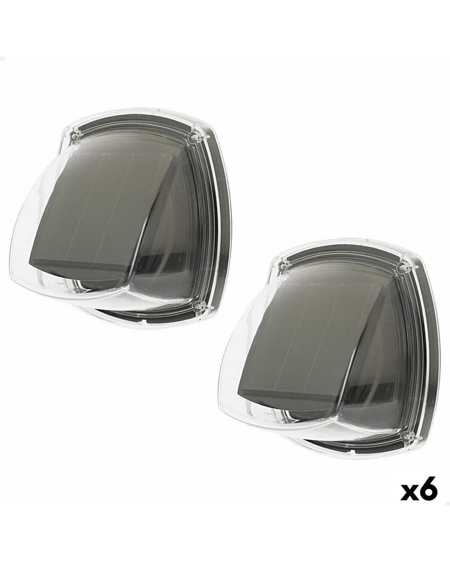Set of six Aktive outdoor garden decorative solar lamps, 8.5 x 9 x 5.5 cm, for stylish exterior lighting and garden decor.