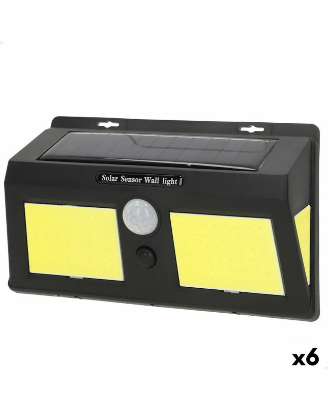 Set of six Aktive outdoor garden decorative solar lamps, 19x12x4.5 cm, ideal for outdoor lighting and garden decor.