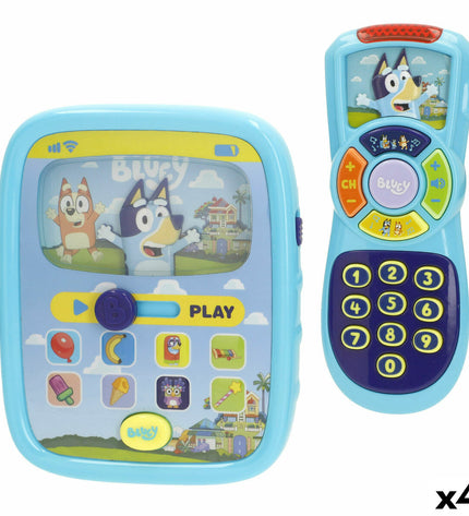 Bluey baby toy phones set with four colorful play phones, designed for young children to learn and play.