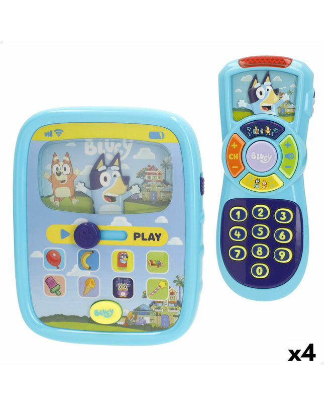 Bluey baby toy phones set with four colorful play phones, designed for young children to learn and play.