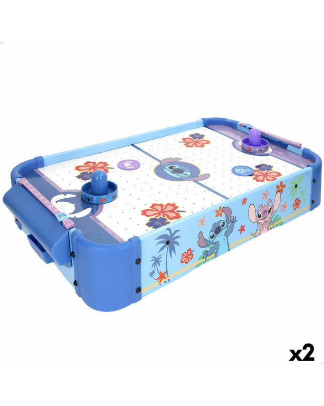 Pair of Stitch-themed hockey tables, 53x9x31 cm, for kids' toys and game accessories, featuring colorful Stitch character design.