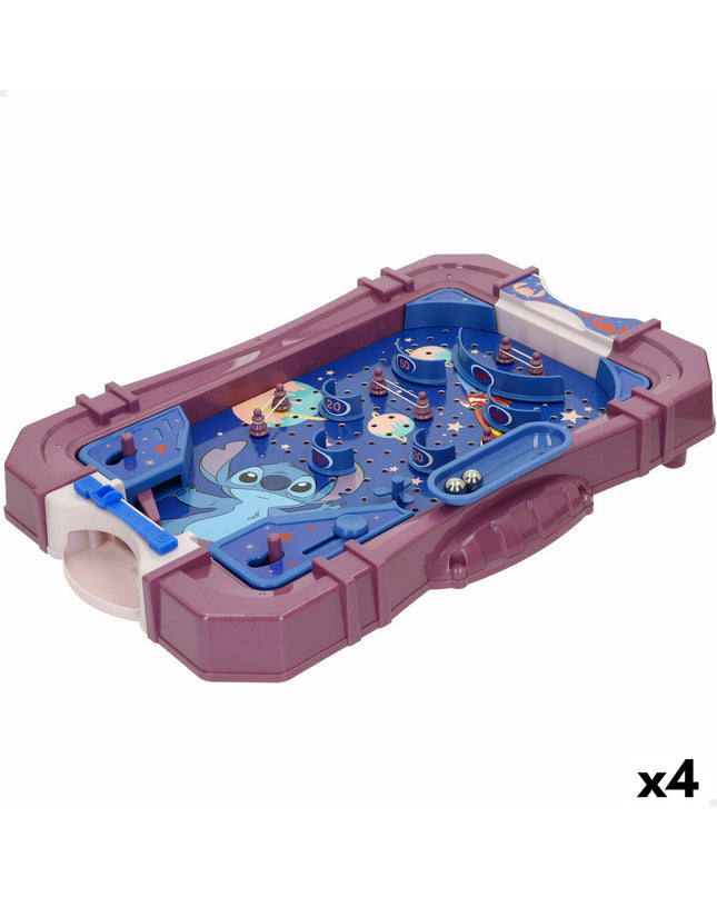 Set of four Stitch pinball game accessories featuring colorful Stitch character icons for fun gameplay.
