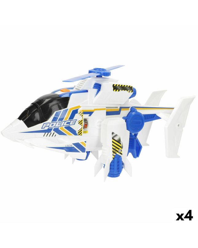 Set of four Teamsterz helicopter toy vehicles for kids, colorful plastic construction, ideal for imaginative play and gaming.