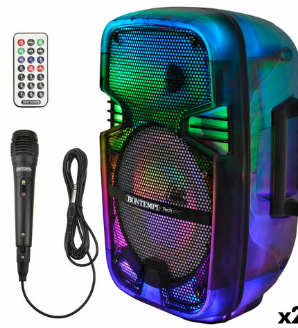 Bontempi toy speaker with karaoke microphone set for children, colorful electronic toy for singing and play.