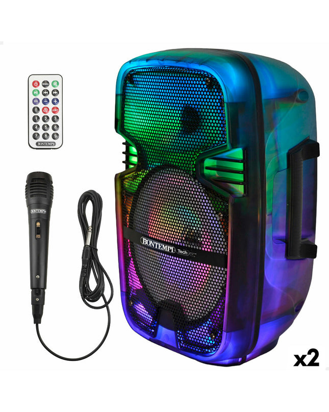Bontempi toy speaker with karaoke microphone set for children, colorful electronic toy for singing and play.