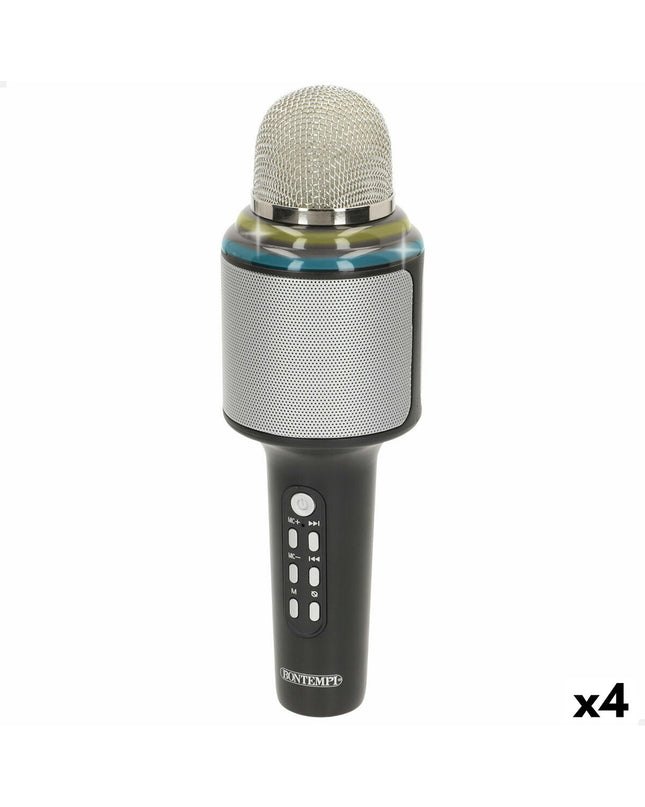 Bontempi karaoke microphone toy for children, colorful toy musical instrument for kids’ singing and play.