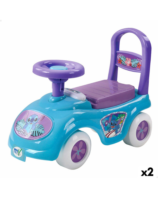 Set of two Stitch-themed sports and outdoor toys, measuring 43x37x21 cm, featuring colorful Stitch characters in play-ready design.