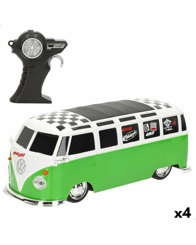Set of four Volkswagen police car toy vehicles with remote control, measuring 20x8x9 cm, designed for children’s play and games.