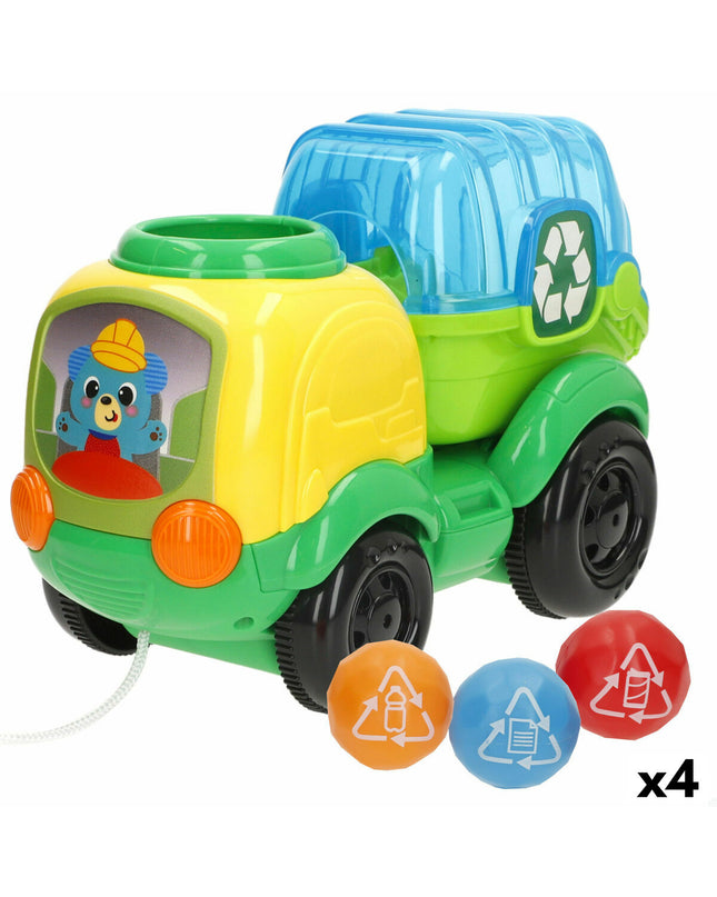 Set of four Winfun baby soft toys, 25x17x12 cm, designed for young children’s play and sensory development.